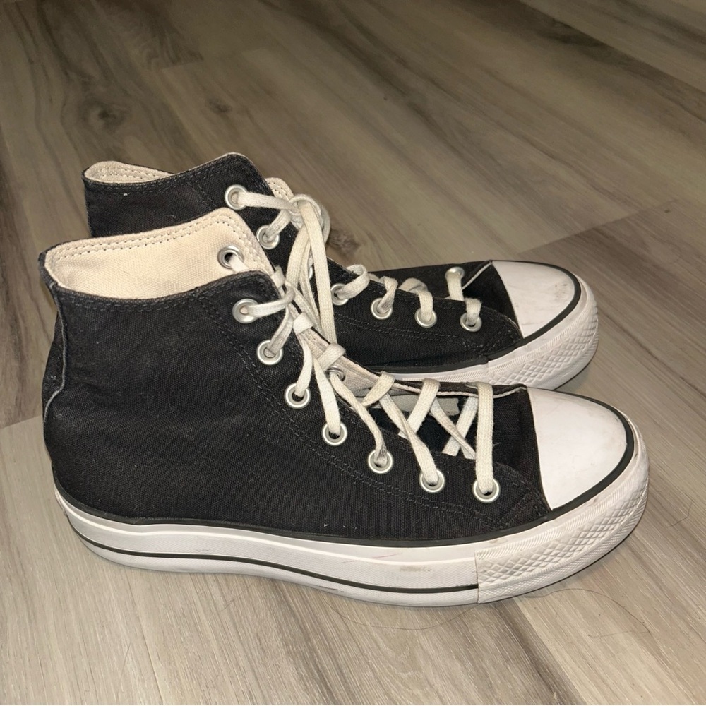 Converse Cream High-Top Sneakers